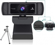 NexiGo 1080P 60FPS Webcam with Microphone, Privacy Cover and Tripod