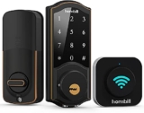 hornbill Smart Security Deadbolt Lock with WiFi Control, Black