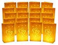 Special Lantern Luminary Bag with Duo Heart Durable and Reusable Fire-Retardant Cotton Material