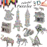 3D Coloring Painting Puzzle (10 Pack)