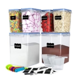 6 Pack Airtight Food Storage Containers (5.2LX2+1.6LX4)