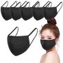 6 Pack Reusable Cotton Face Masks, Black