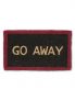 Abbott Black/Red “Go Away” Doormat