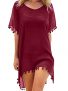 Adreamly Women’s Chiffon Tassel Kaftan Swimsuit Beach Cover Up