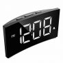 PICTEK Digital Alarm Clock with 5-inch Dimmable LED Curved Screen