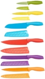AmazonBasics 12-Piece Colored Kitchen Knife Set