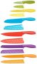 AmazonBasics 12-Piece Colored Kitchen Knife Set