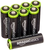 AmazonBasics AA Rechargeable Batteries (8-Pack) Pre-charged – Packaging May Vary