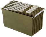 AmazonBasics Hanging Office Cabinet File Folders – Legal Size, Green, 25-Pack
