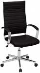 AmazonBasics High-Back Executive Swivel Office Desk Chair with Ribbed Puresoft Upholstery