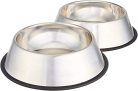 AmazonBasics Stainless Steel Pet Dog Water And Food Bowl Set
