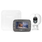 Angelcare 3-in-1 Baby Monitor, with Breathing Movements Tracking, 4.3’’ Video, Sound & Temperature Display on Camera