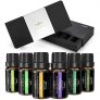 Anjou 6 Packs 10 ml Essential Oils Set, 100 Pure Top 6 Aromatherapy Oils Basic Sampler Gift Kit