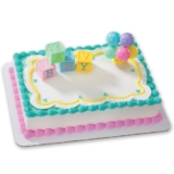 B-A-B-Y Blocks DecoSet Cake Decoration