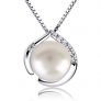 B.Catcher Silver Necklace Pearl Freshwater Pearl Heart Pendant