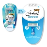 BIC Soleil Comfort Women’s Disposable Razor, Four Blade, 3 Ct