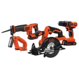 BLACK+DECKER 20V Max Drill/Driver Circular and Reciprocating Saw Worklight Combo Kit