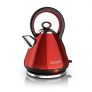 BLACK+DECKER Electric Cordless Kettle, Red Stainless Steel