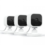 Blink Mini – Compact indoor plug-in smart security camera – 3 cameras (White)