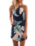 Blooming Jelly Women’s Sleeveless Printed Flower Style Casual Floral Mini Dress