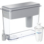 Brita UltraMax Water Filter Dispenser with 1 Replacement Filter, Grey, 18 Cup