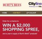 Win A $2000 Shopping Spree + Burt’s Bees Products For A Year!