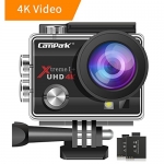 Campark ACT74 Sports Action Camera 4K 16MP 30M Underwater Waterproof Camcorder WiFi 2 Batteries Mounting Accessories Kits