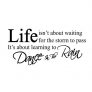 CARCHET Black LIFE Quote Letter Words Room Art Mural Wall Sticker Decal