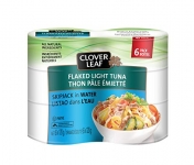 Clover Leaf Flake Light Tuna in Water, 170g, 6 Count
