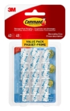 Command Decorating Clip Value Pack, Mini, Clear, 40 Clips 48 Mini Strips