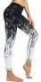 COOLOMG Workout Capri Leggings, Black Forest