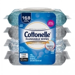 Cottonelle Fresh Care Flushable Cleansing Cloths Bundle, 168 Count, Pack of 4