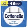 Cottonelle Clean Care Double Roll Toilet Paper, 24 Count