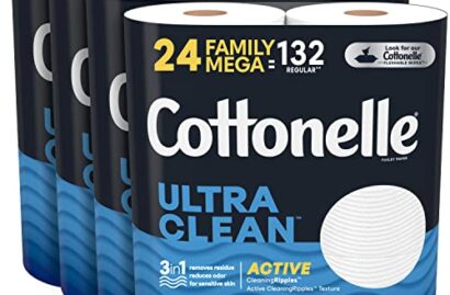 Cottonelle Ultra Clean Toilet Paper (24 Mega Rolls = 132 Regular Rolls)