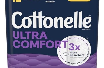 Cottonelle Ultra Comfort Toilet Paper, 12 Mega Rolls (12 Mega Rolls = 48 Regular Rolls)