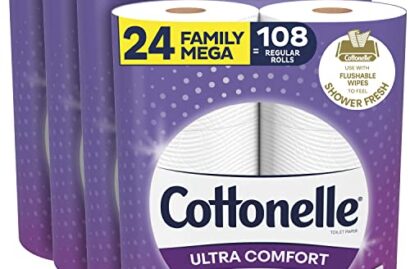 Cottonelle Ultra Comfort Toilet Paper (24 Mega Rolls = 108 Regular Rolls)