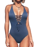 CUPSHE Women’s Remind Me Solid One-Piece Swimsuit