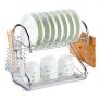 Decdeal Multi-Functional 2-Tier Dish Rack