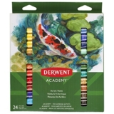Derwent Academy Acrylic Paints, 12 ml Tubes, 24 Count