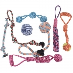 100% Natural Cotton Dog Rope Toy (Set of 8)