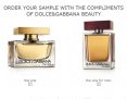 FREE Sample of The One From Dolce&Gabbana