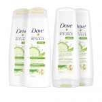 Dove Nourishing Rituals Shampoo & Conditioner, Cool Moisture 355 ml Pack of 2