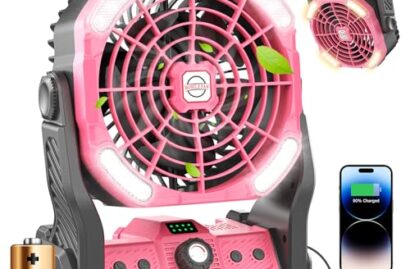 DOWILLDO Camping Fan with LED Lantern