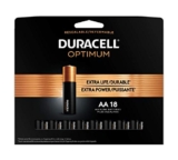 Duracell Optimum AA Alkaline Batteries, 18 count