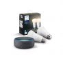 Echo Dot Charcoal with Philips Hue White 2-pack