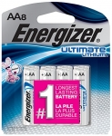 Energizer L91SBP-8 Ultimate Lithium AA Battery, 8 Count