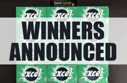 SaveaLoonie’s Excel Gum Giveaway Winners