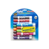 Expo Low Odor Chisel Tip Dry Erase Markers, 12 Colored Markers