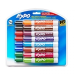 Expo Low-Odor Dry Erase Markers, Chisel Tip, 16-Pack, Assorted