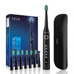Fairywill Electric Toothbrush for Adults with 5 Modes, Smart Timer, 8 Brush Heads & Travel Case